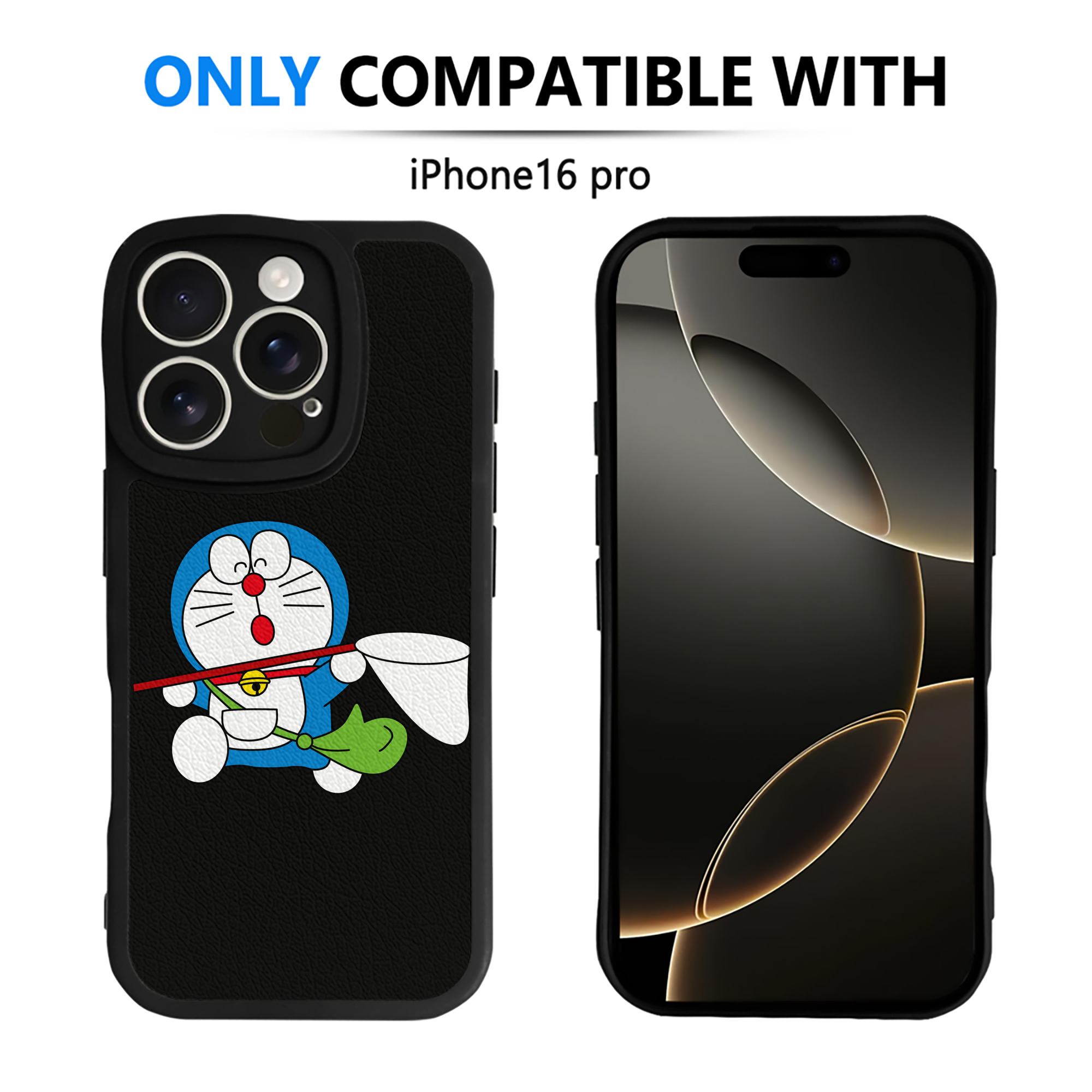 （画像用） ドラえもん Doraemon 【iPhone 16シリーズ対応】シリコンスマホケース（レザー調） 材質：シリコン
